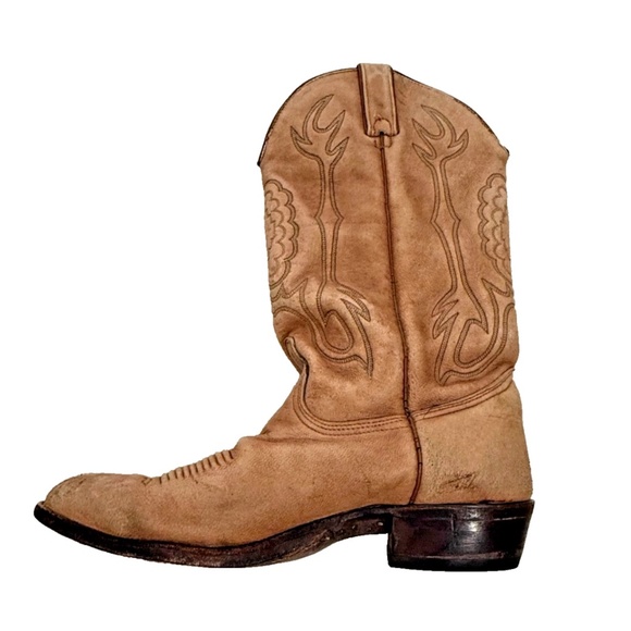 Imperial All American Made Men's Leather Cowboy Boots M478 Tan Size 10 D - Picture 5 of 16